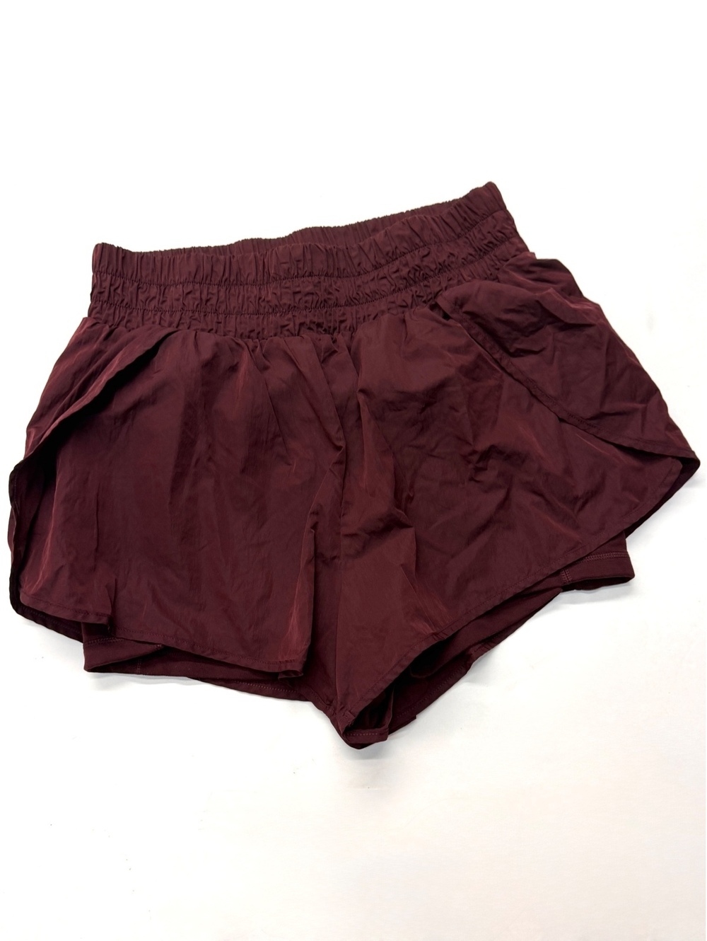 Offline By Aerie The Hugger Burgundy Maroon Running Athletic Shorts Size Large